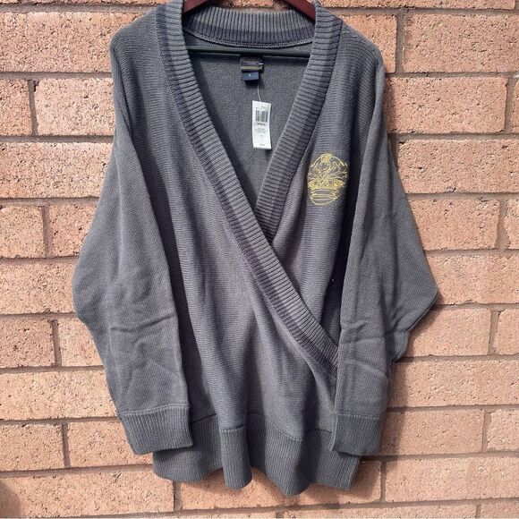 NWT Hot Topic SZ 5XL Outlander Crowned Thistle Knit Sweater Faux Wrap Cardigan - Picture 1 of 7